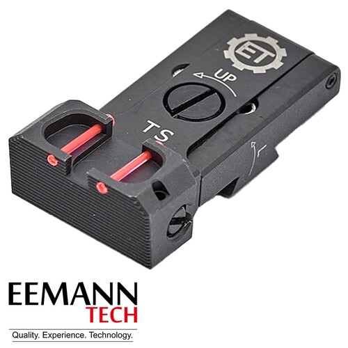 Eemann Tech CZ 75 TS / TS-2 - Adjustable Rear Sight with Fibre Optics