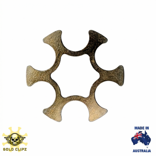 Gold Clipz Gold Zinc Plated S&W 686, .357. 6-Shot, Starline Brass .027" 0.7mm